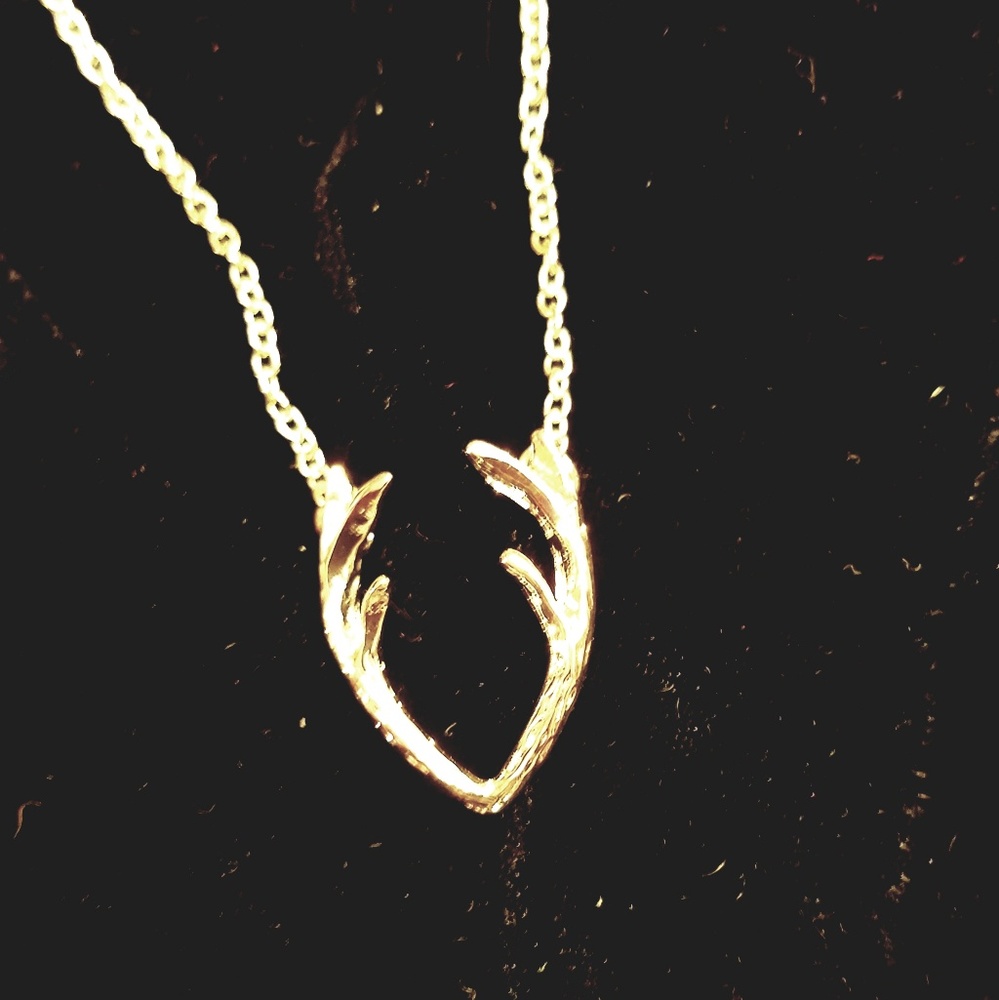 Fun Silver Antler Necklace - Picture 8 of 8